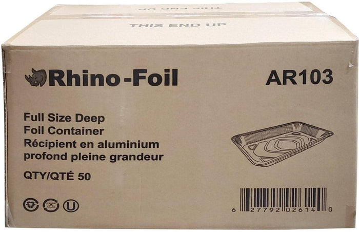 Rhino Aluminum Heavy Duty Aluminum Foil Pans Disposable