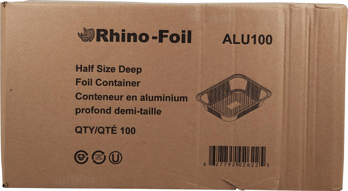 Durable Packaging Half-Size Deep Aluminum Foil Steam Pan, 100 ct