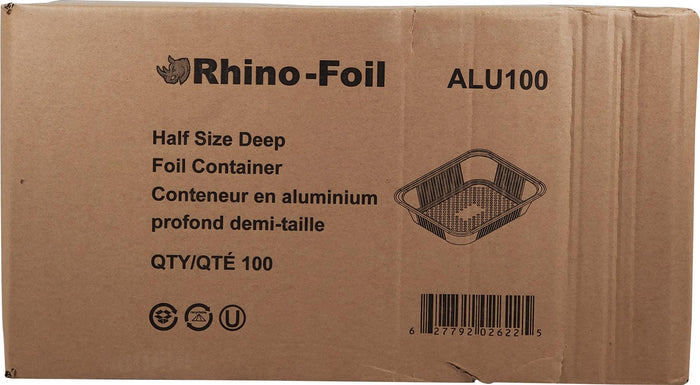 Rhino-Foil - Half Size Deep - Aluminium Steam Pan - Heavy