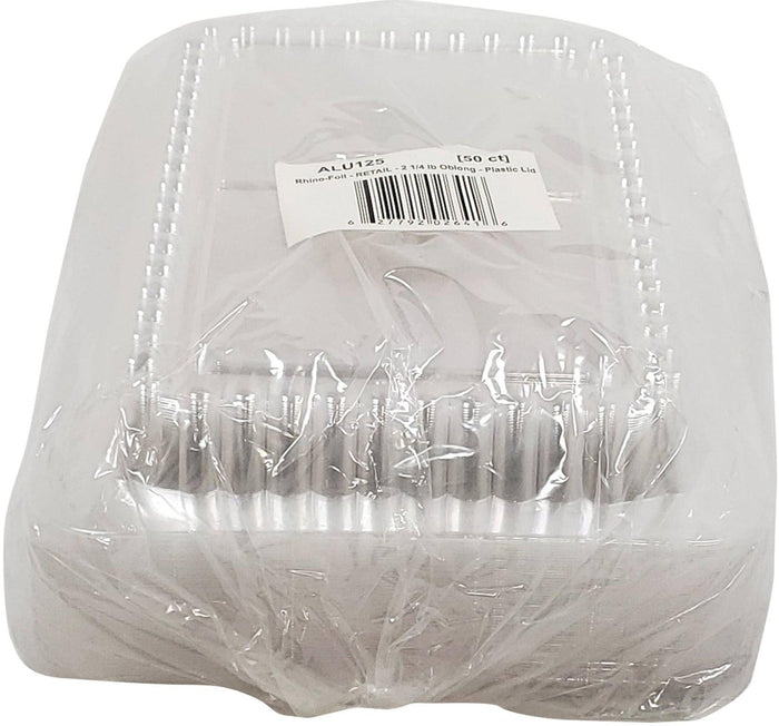 XC - Rhino-Foil - Retail - 2 1/4 lb Oblong - Plastic Lid - AR120R