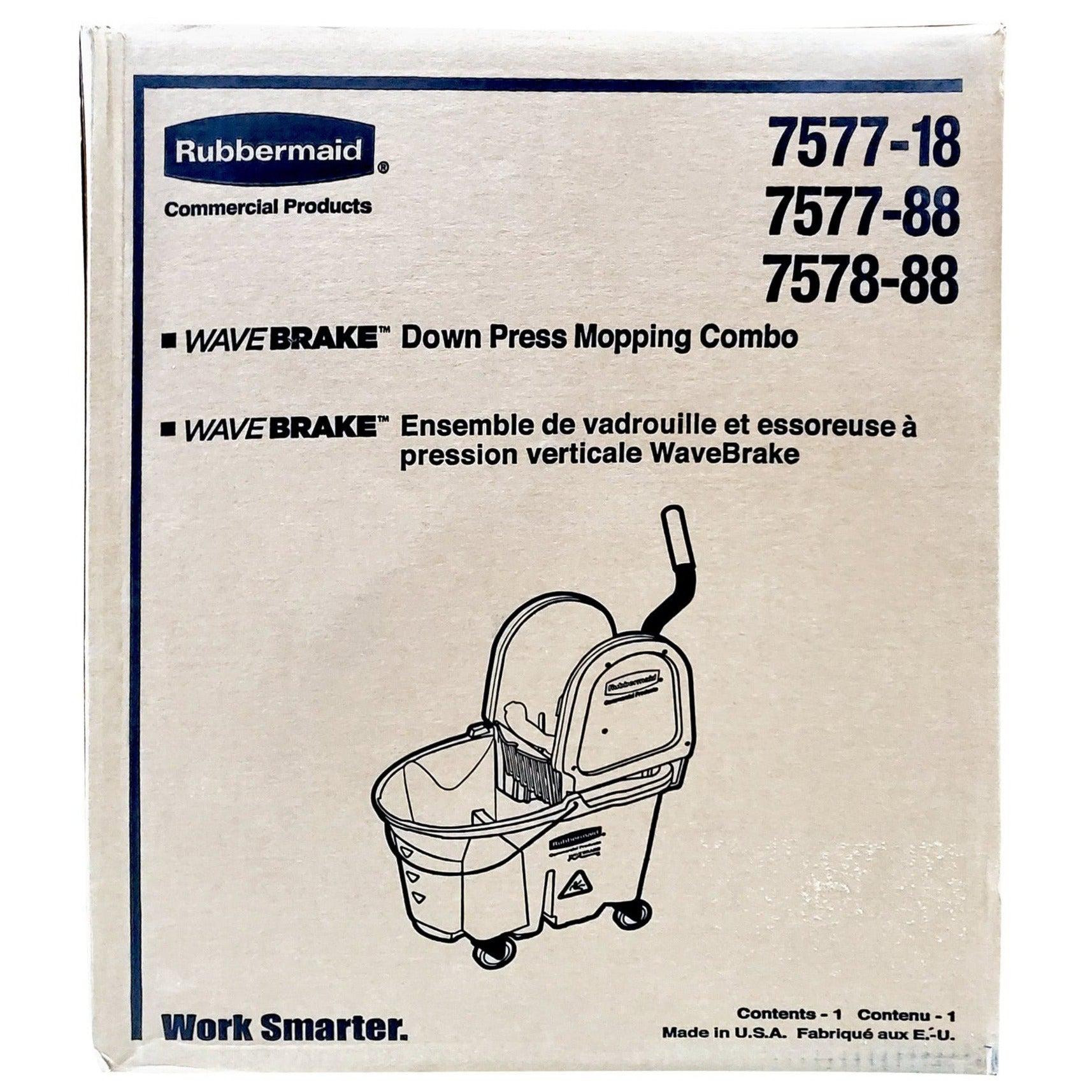 Rubbermaid - Wavebreak - 35qt Down Press Mop Bucket Wringer - Ru7577