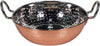 Karahi Hammered SS 600Ml (Copper Plated) S/W No.3 With SS Wire Handle Rivetted, 16.5cm