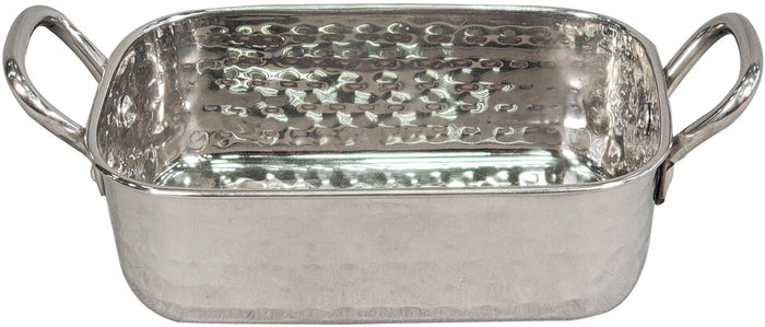 Rectangular Pan Hammered 600Ml SS Handle S/W, No.2, 17.5 X 14X 3.5