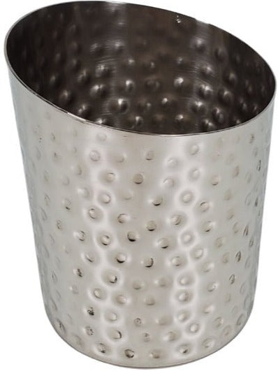 PK-82674 - French Fry Cup - SS - Cross Cut - Hammered Finish