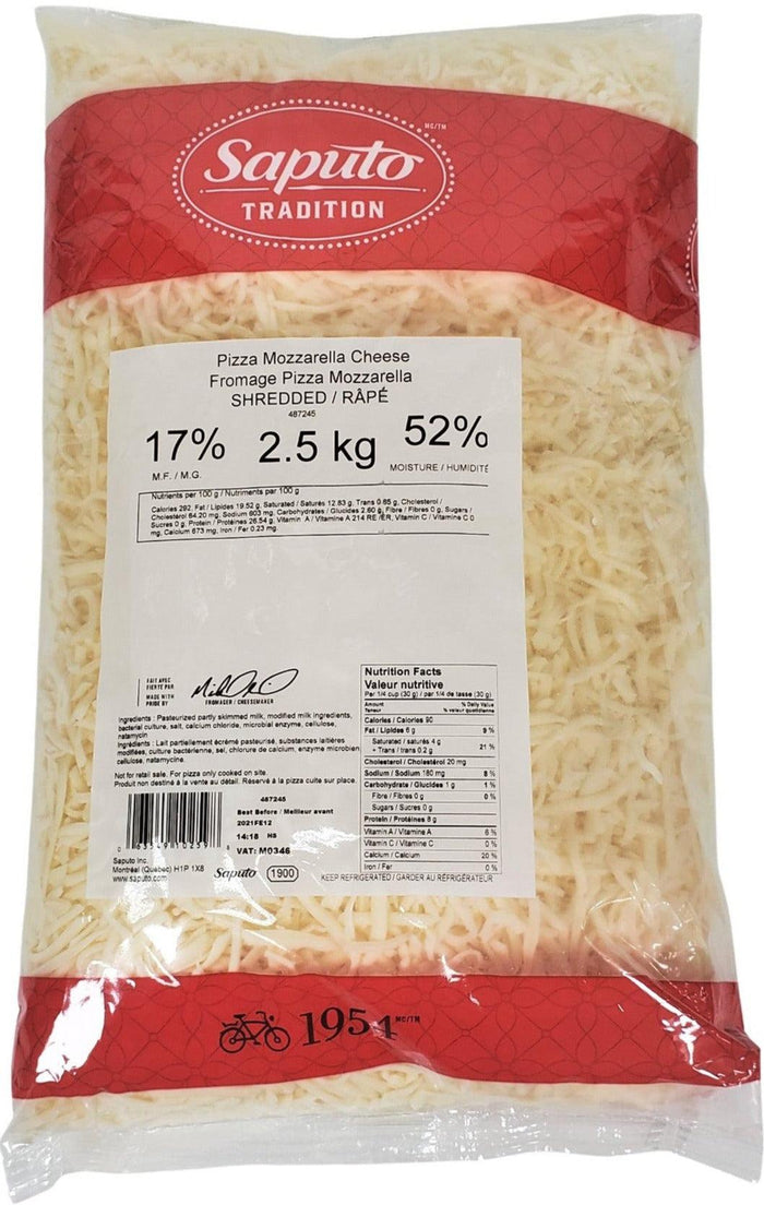 Saputo - Cheese - 17% M.G. - Pizza Mozzarella