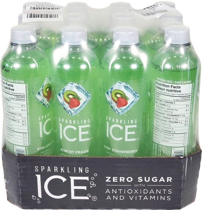 Sparkling Ice - Kiwi Strawberry - Sparkling Water - Bottles