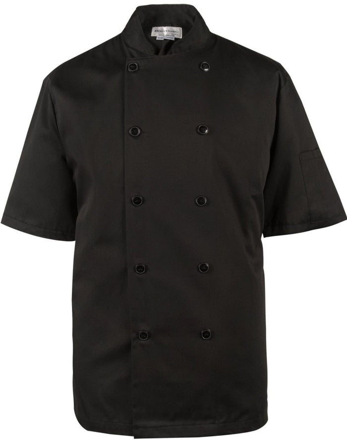 Spirito - Black Chef Jacket S/S XS-XL - Black - CI22139SS