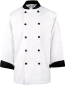 Spirito - Chef Jacket W/ Black Trim XS-XL - White/Black - CI12139