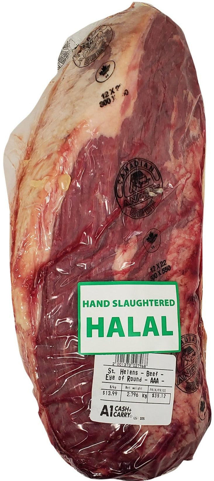 Fresh Beef - EXCEL - CDN - AAA - Eye of Round - Halal