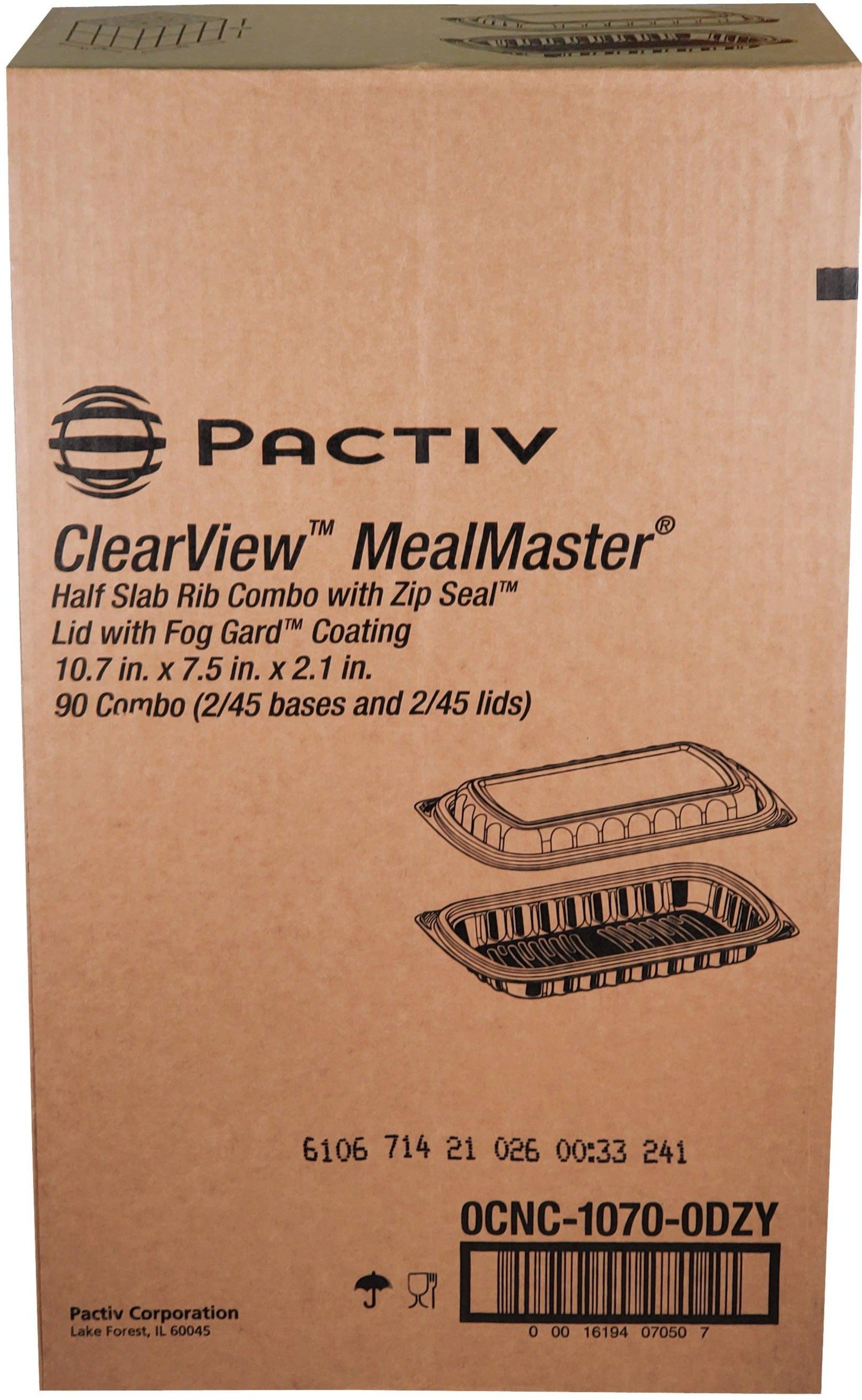 Pactic Half Rib Containers Pactiv - Half Slab Rib - Combo - 100700