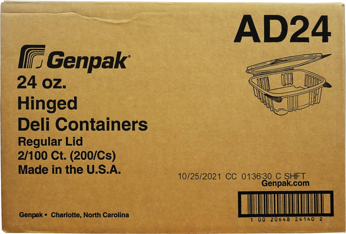 Genpak - Hinged Deli Container - Clear - 24oz - AD24