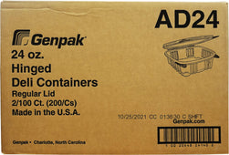 CLR - Genpak - Hinged Deli Container - Clear - 24oz - AD24