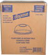 CLR - Arrow/AP-L-6/8/Dispose - Dome Lid No Hole For 6oz-8oz Ice Cream/Dessert Cup