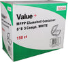 Value+ - MFPP Clamshell Container - 8x8x2.8