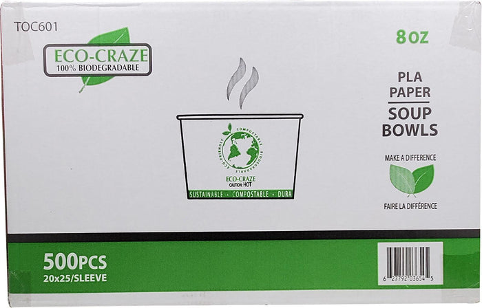 Eco-Craze - PLA - 8oz Soup Paper Cups