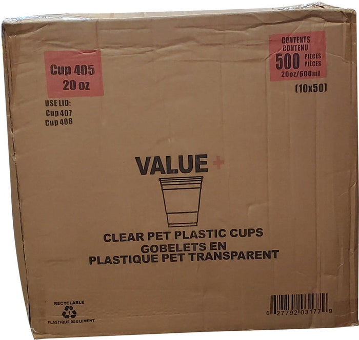 CLR - Value+ - Clear Cup - 20oz (PET)