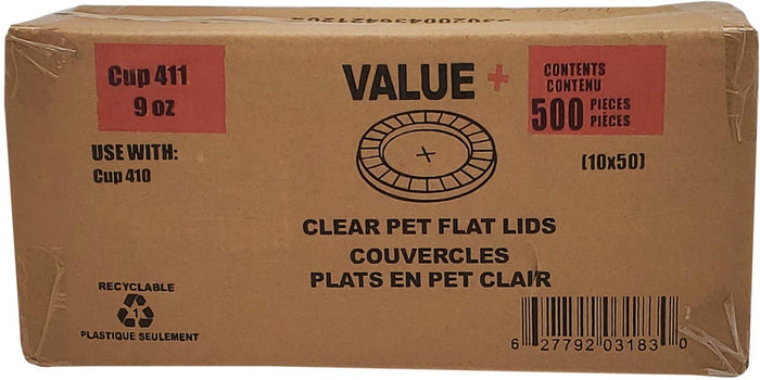 CLR - Value+ - Flat Lid For 9oz, 10oz cup - 78mm