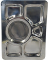 XC - SS Meal Tray - 6 Compartment - Medium
